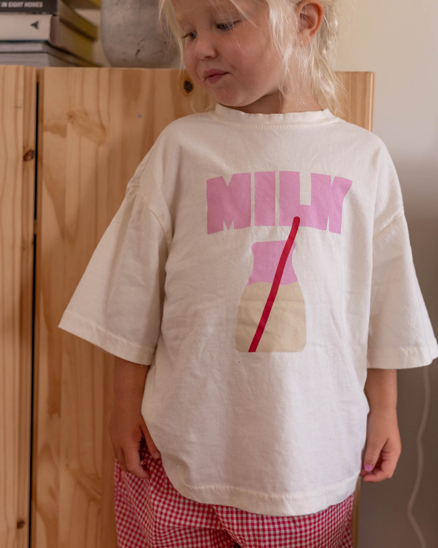 pink milk tee kids