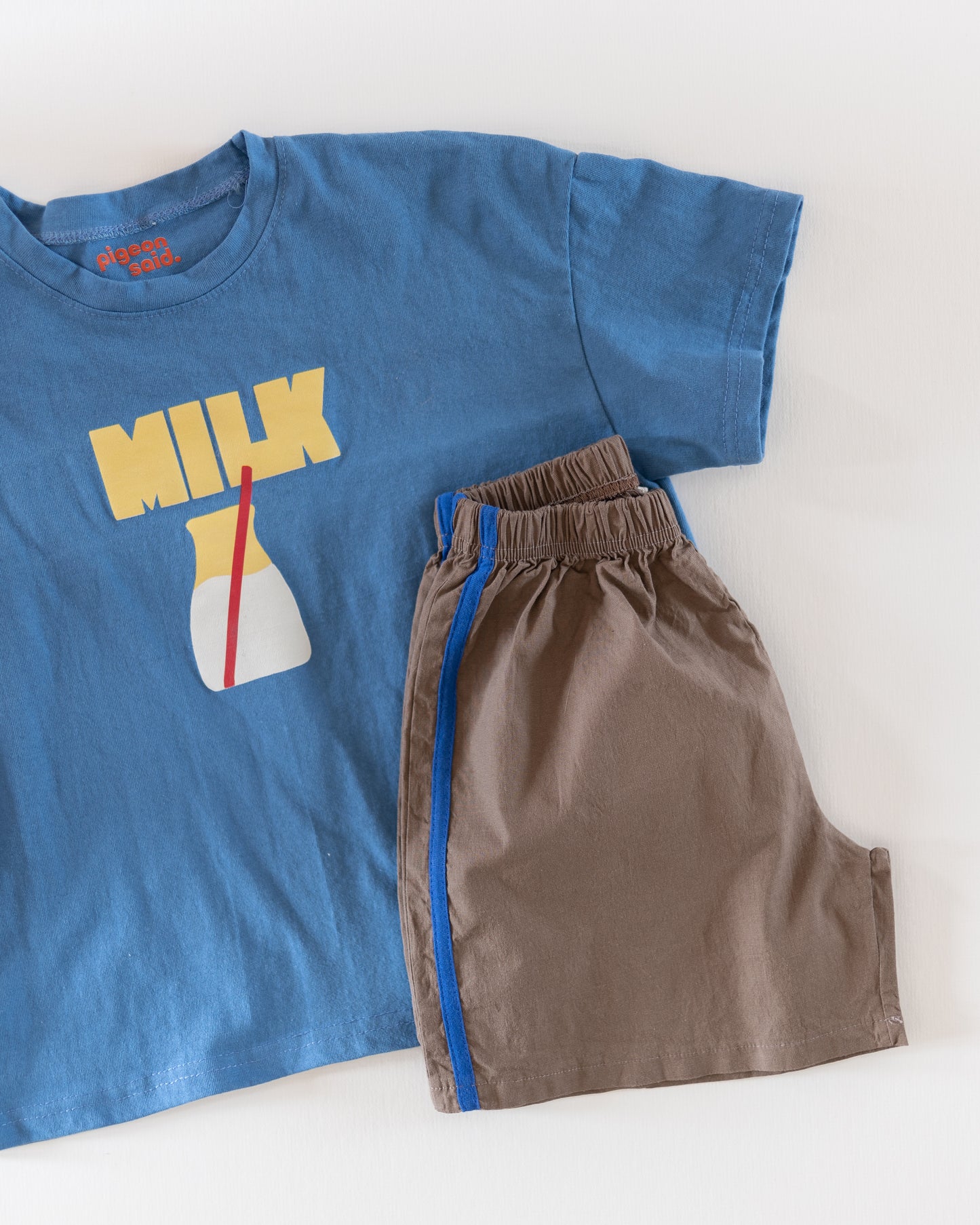 blue milk tee