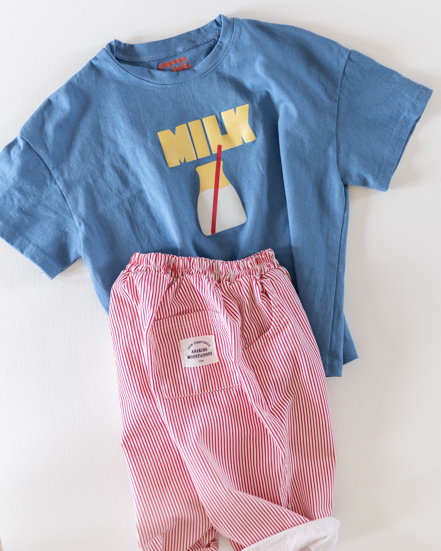 blue milk tee