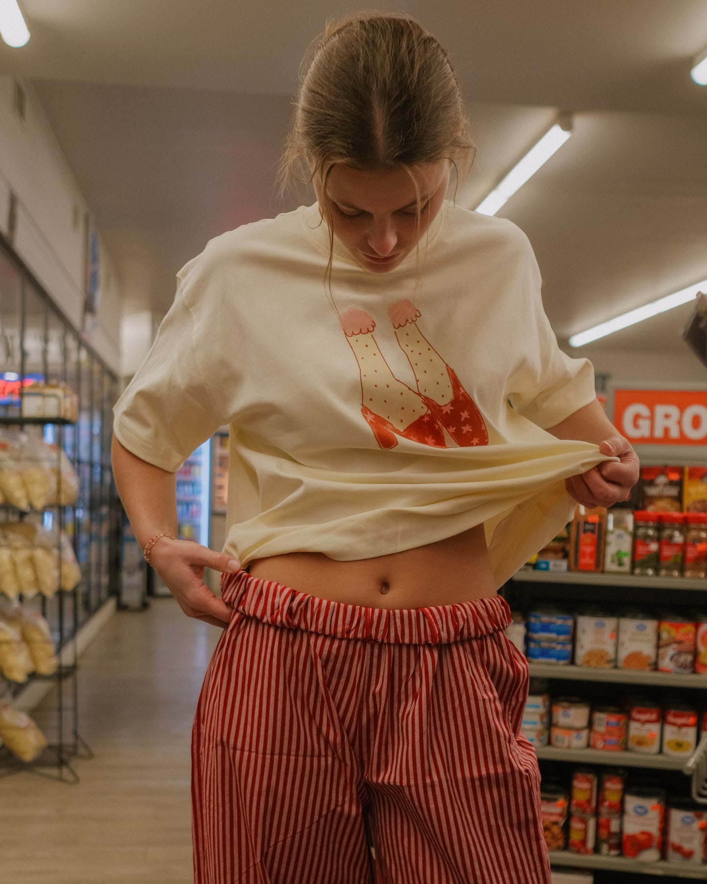 womans lottie stripe pants