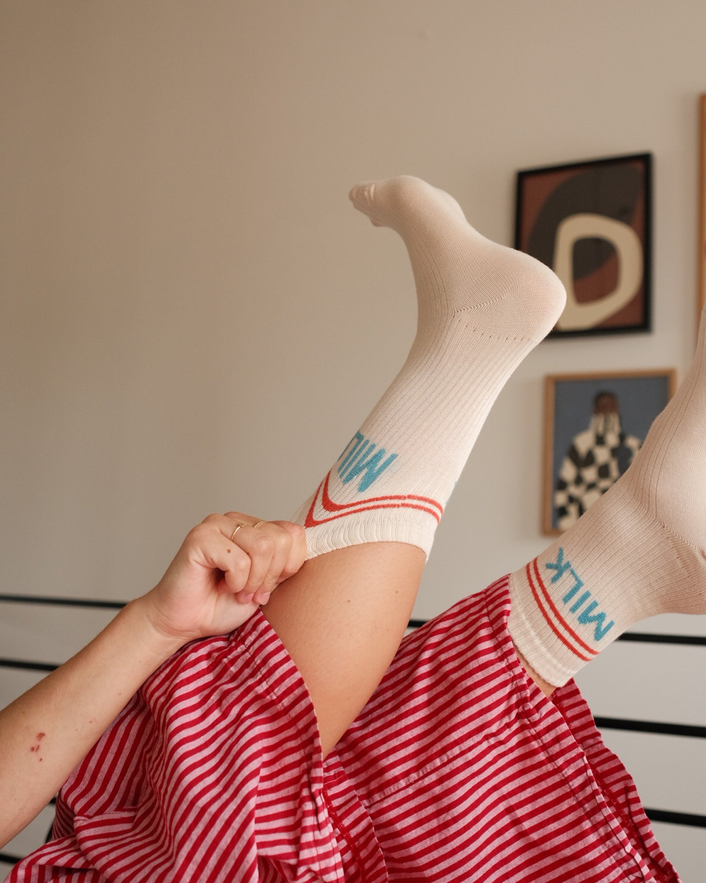 womans milk socks