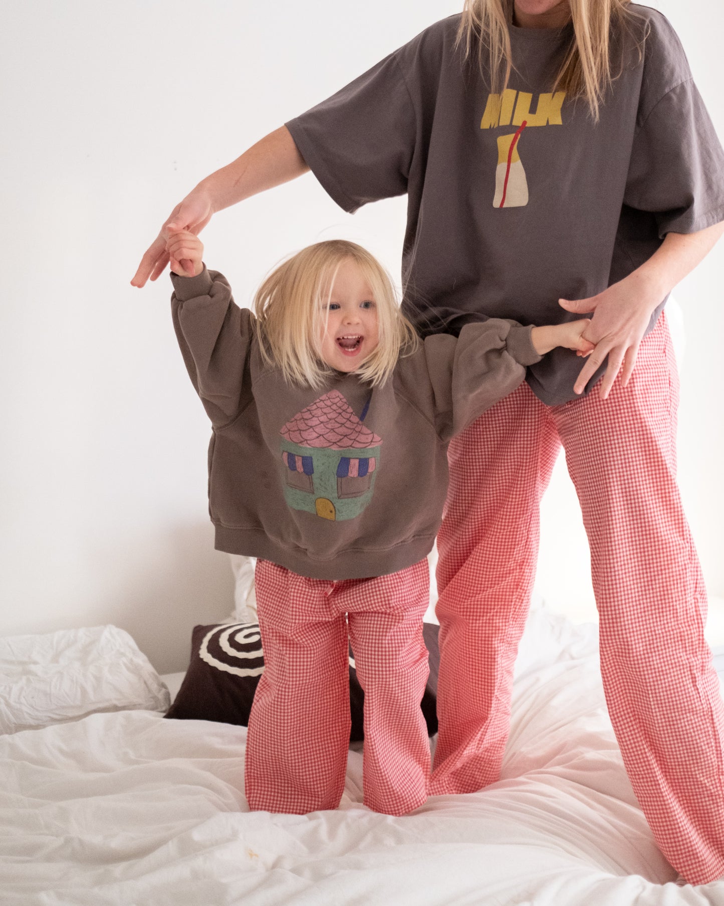 woman's plum butter pants