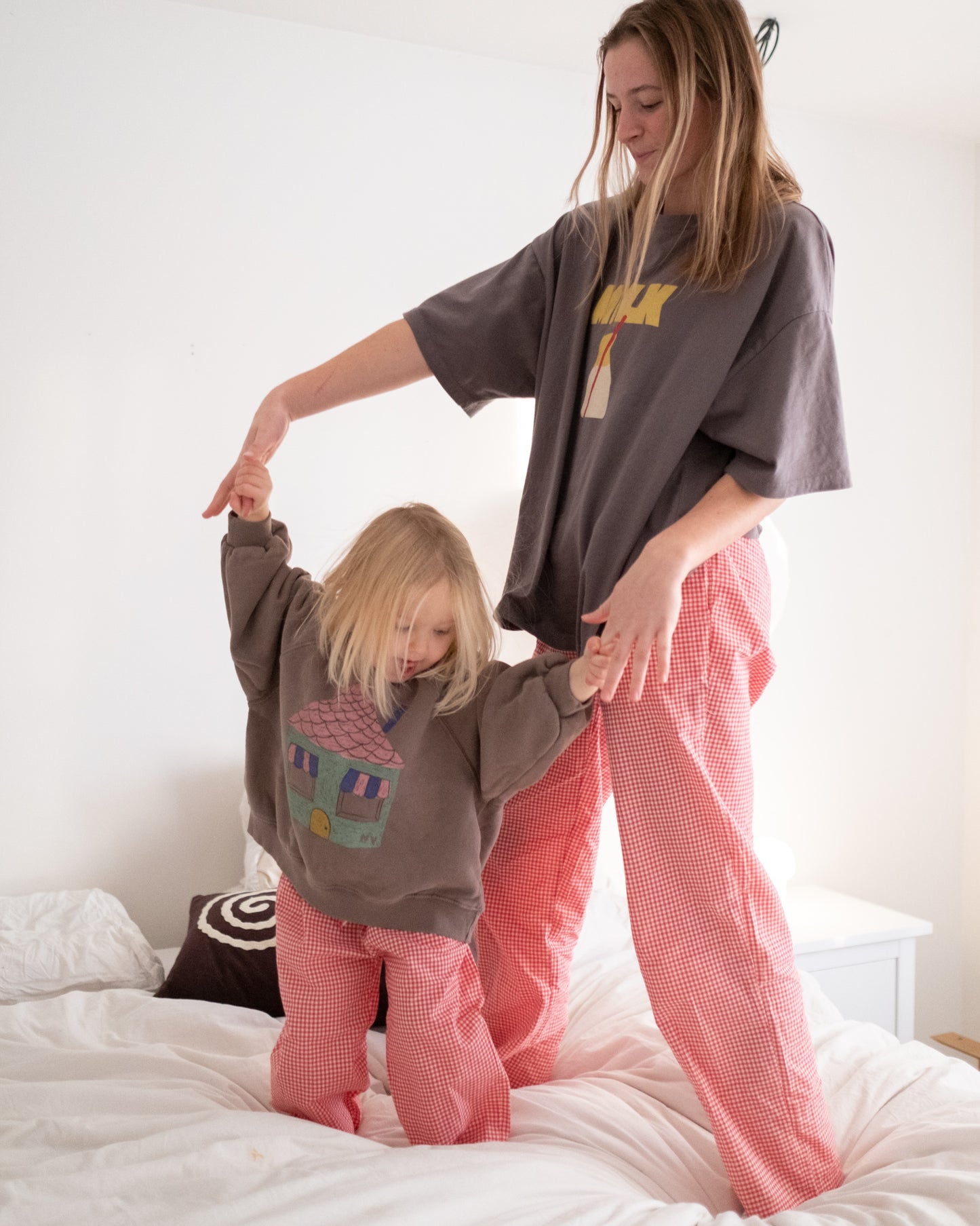 woman's plum butter pants