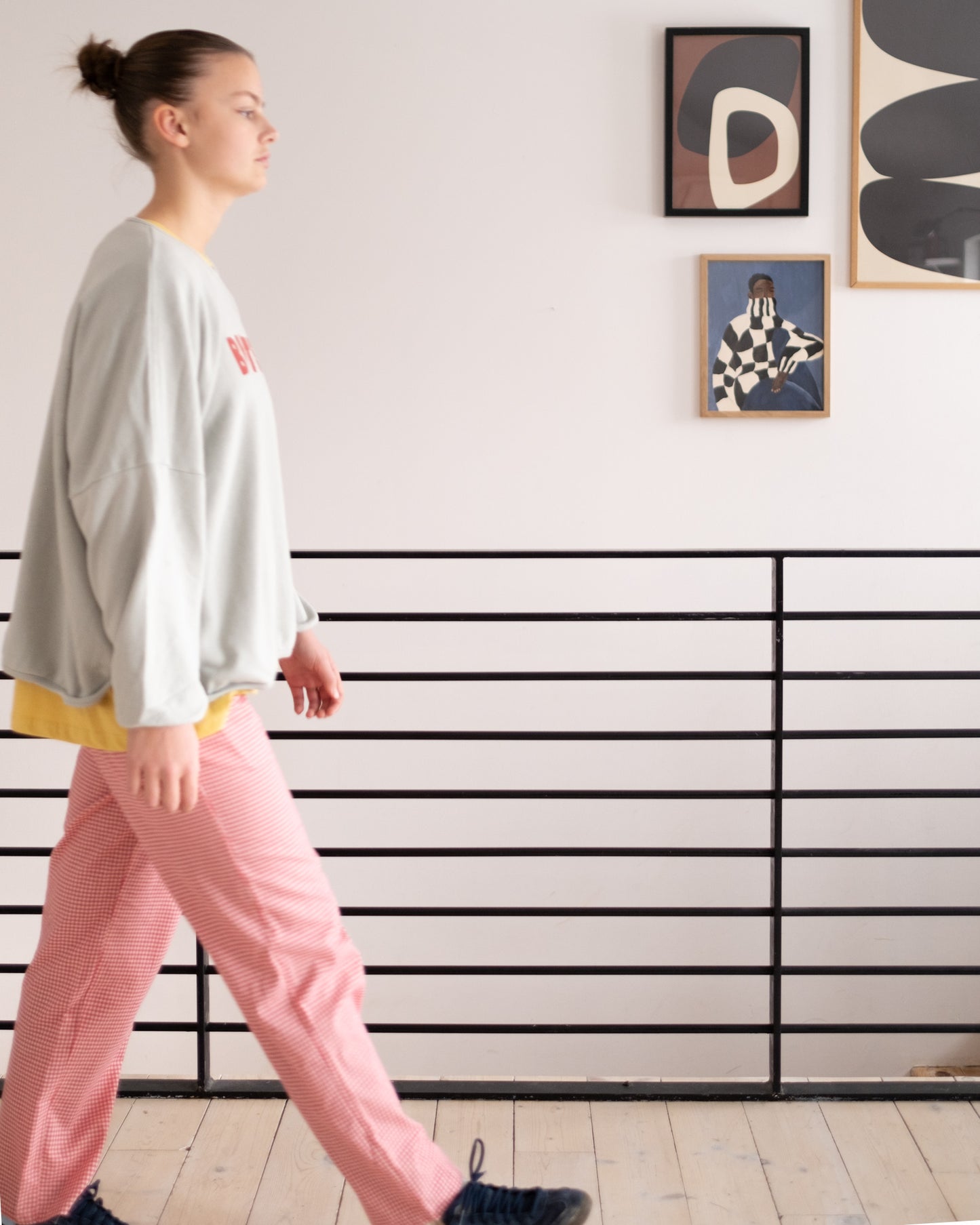woman's plum butter pants