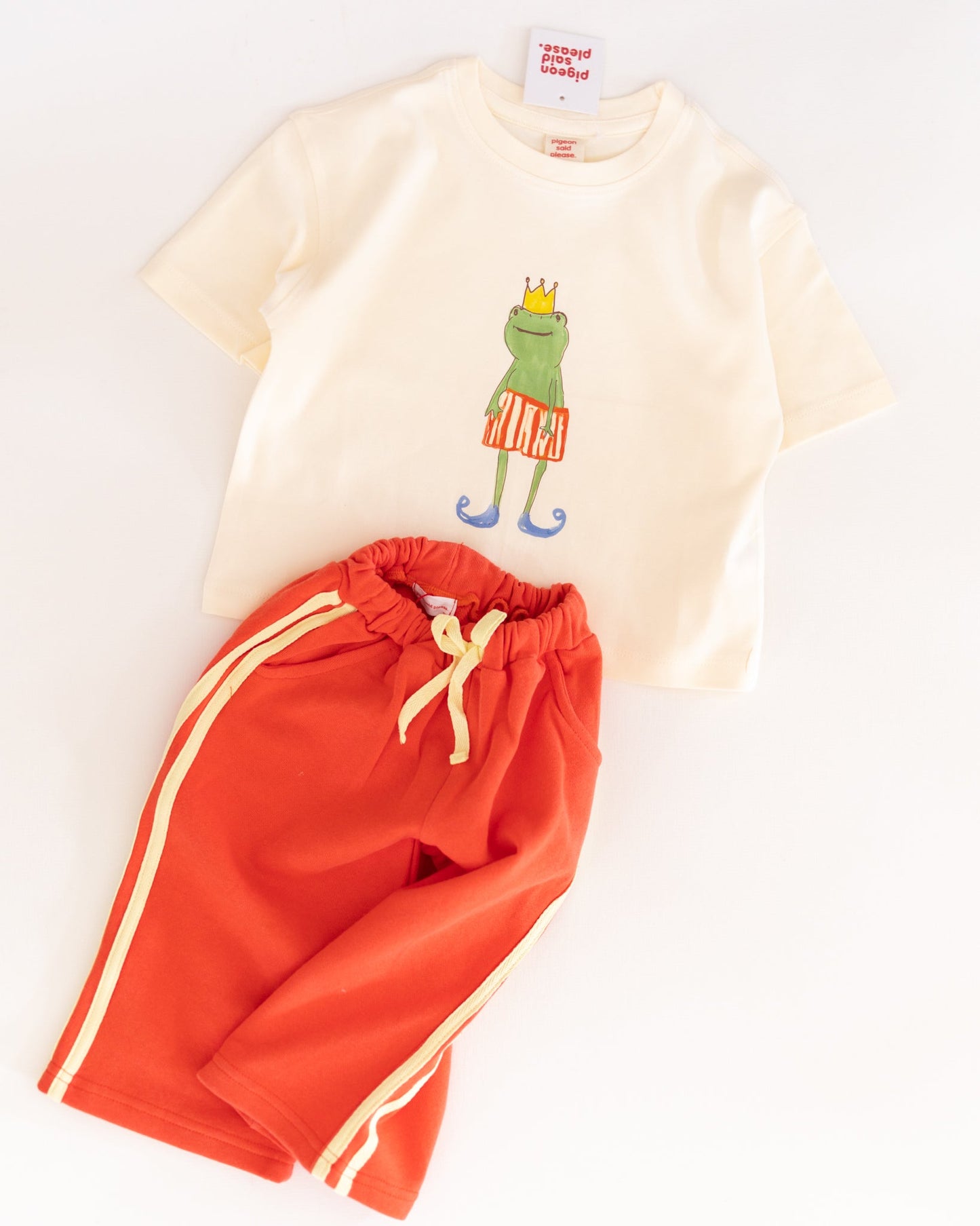 frog prince tee - Pigeon said please