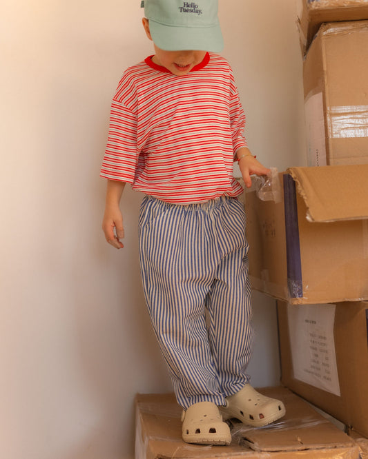 strawberry stripes tee - Pigeon said please