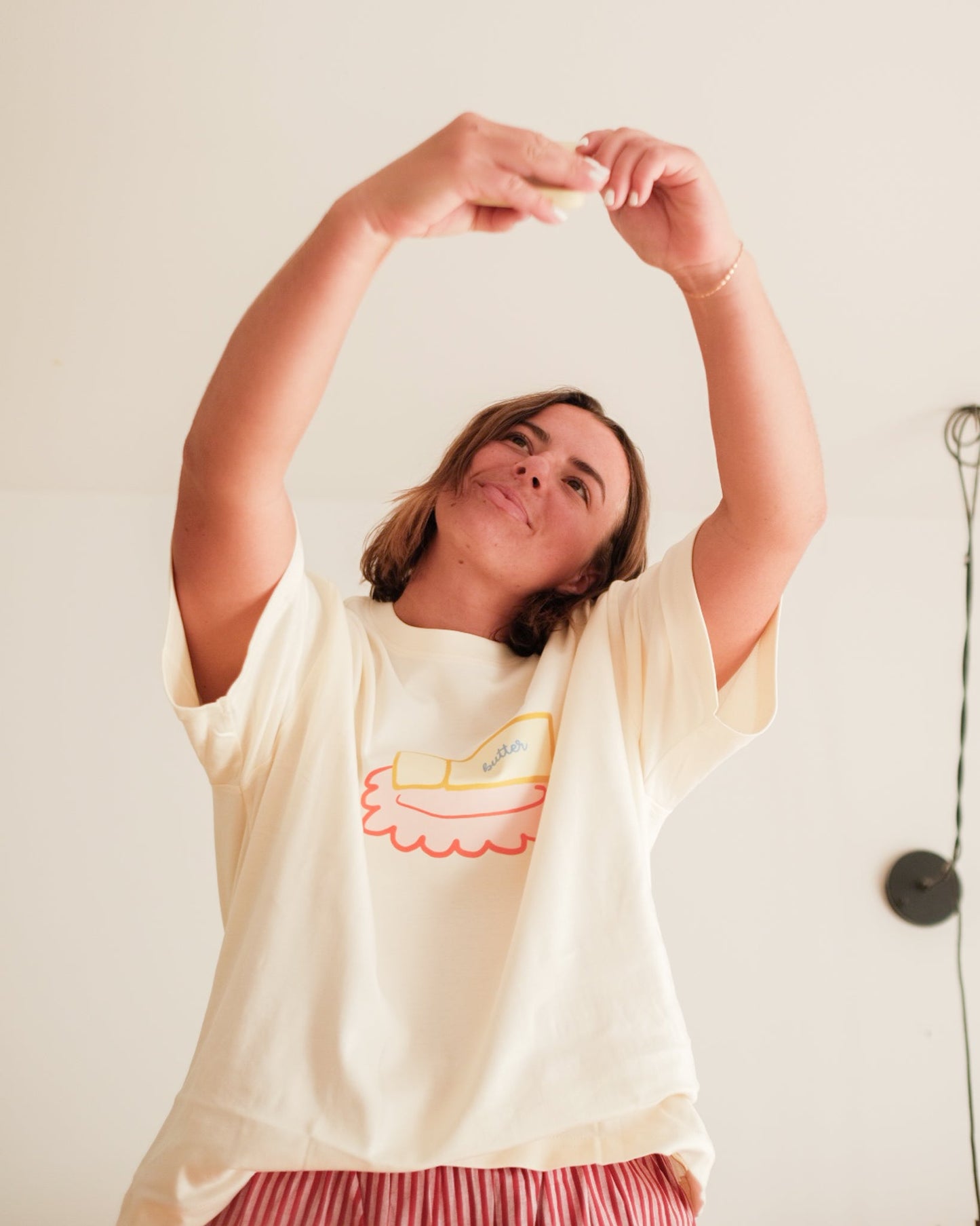 womans butter dish tee - Pigeon said please
