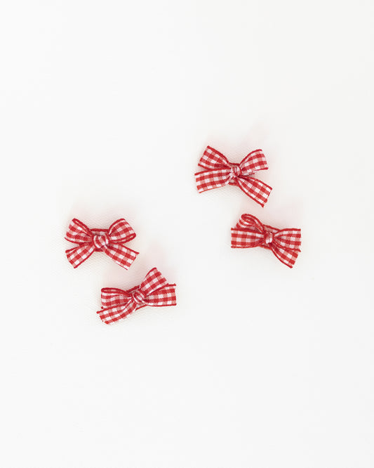 gingham hair bows