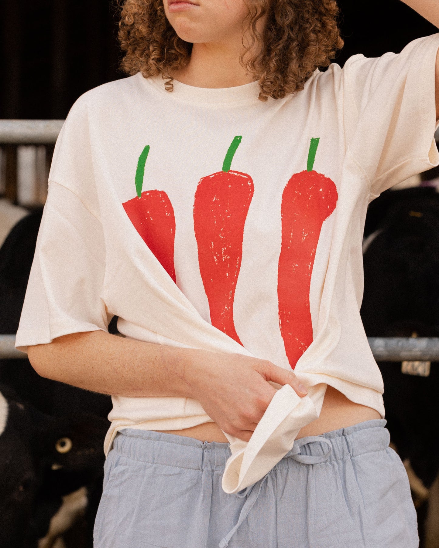 womans chilli peppers tee - Pigeon said please