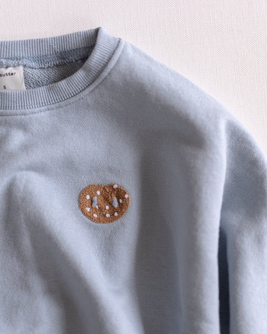 pretzel sweatshirt