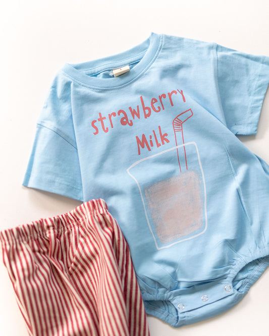 strawberry milk romper