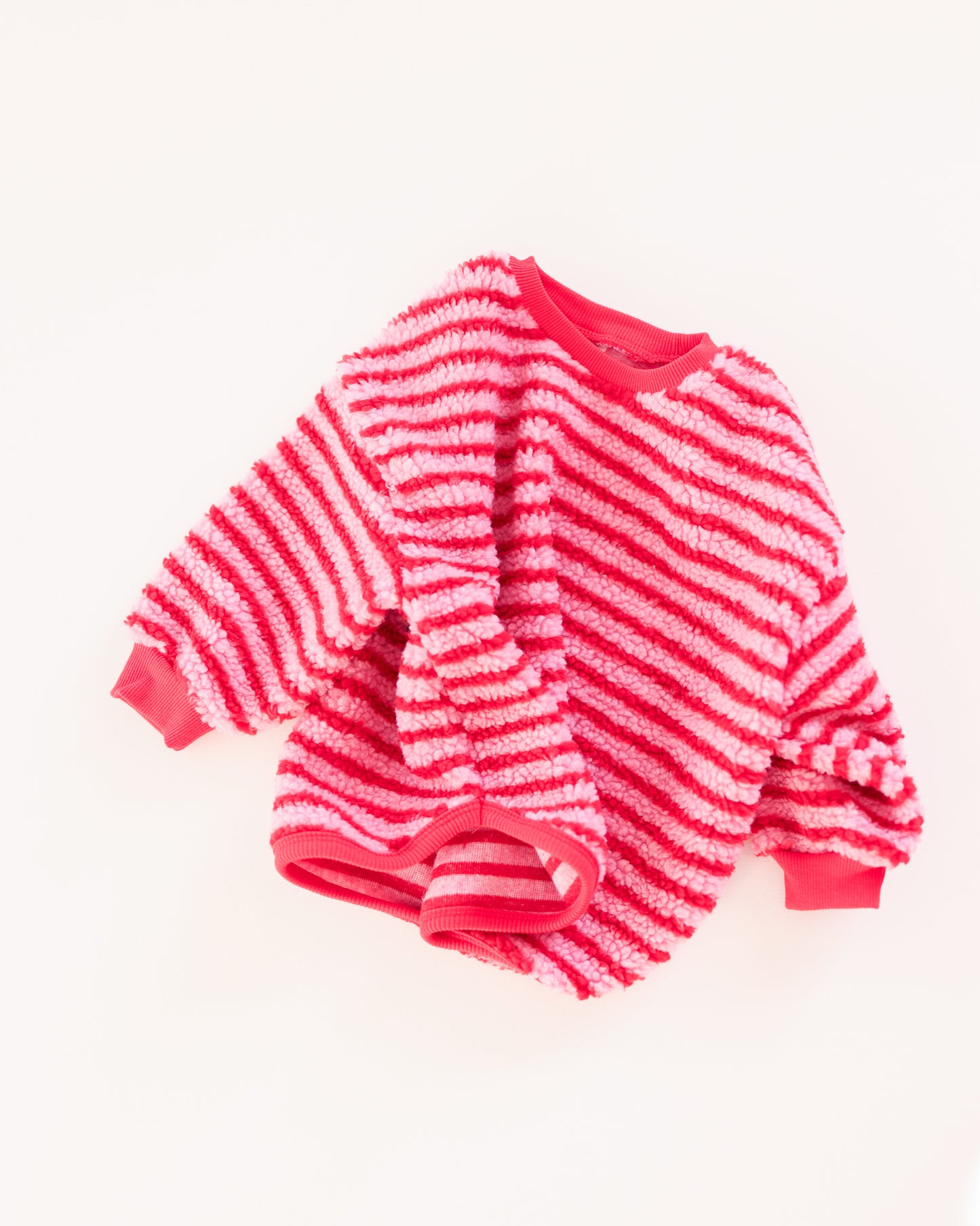 candy cane fleece sweater