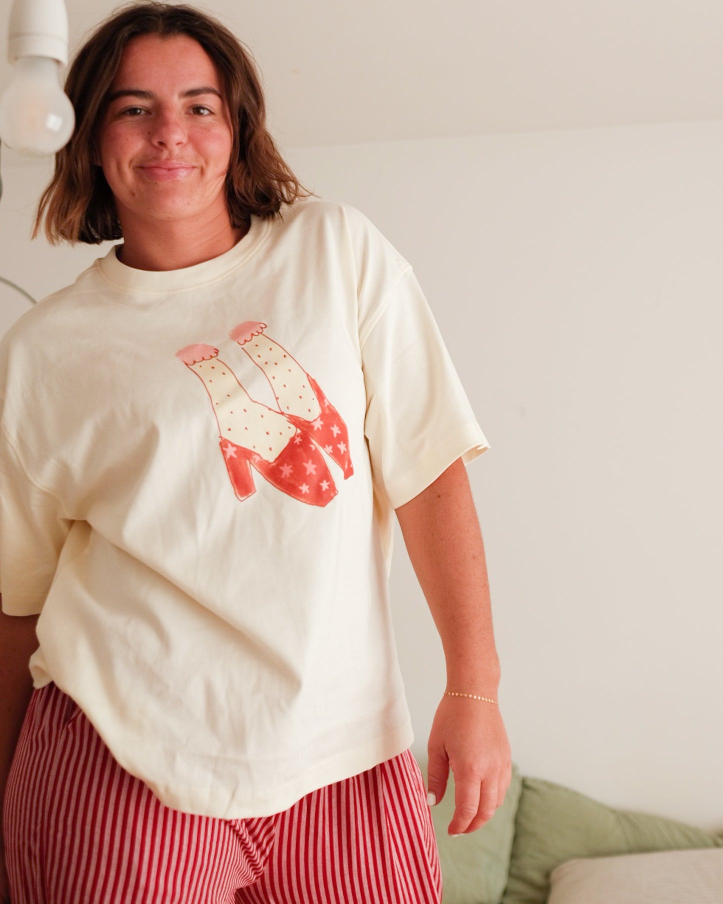 womans starry heels tee