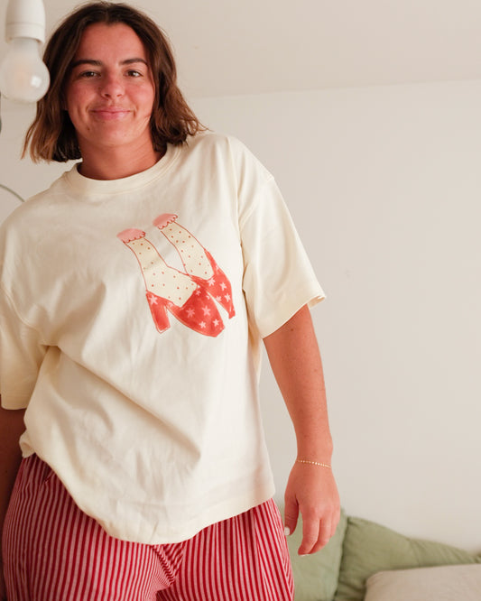womans starry heels tee