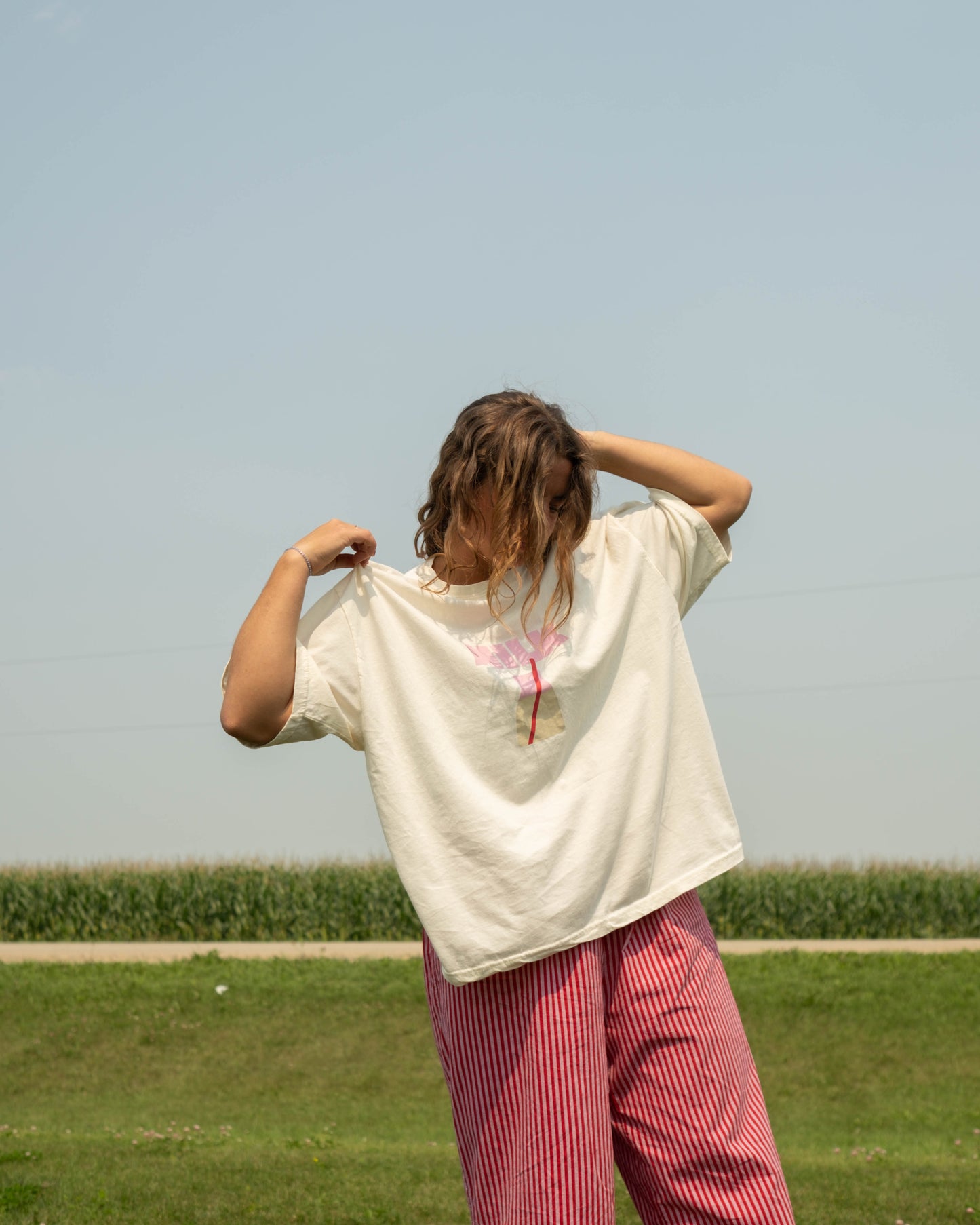 mom's pink milk tee