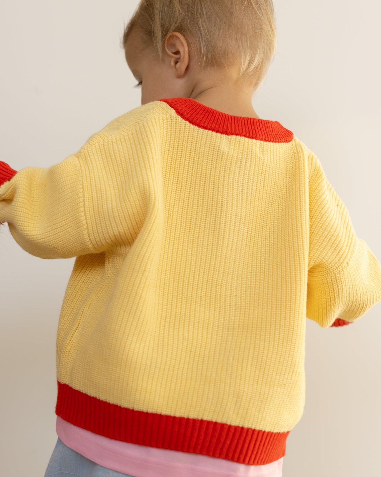 chunky knit cardigan - Pigeon said please