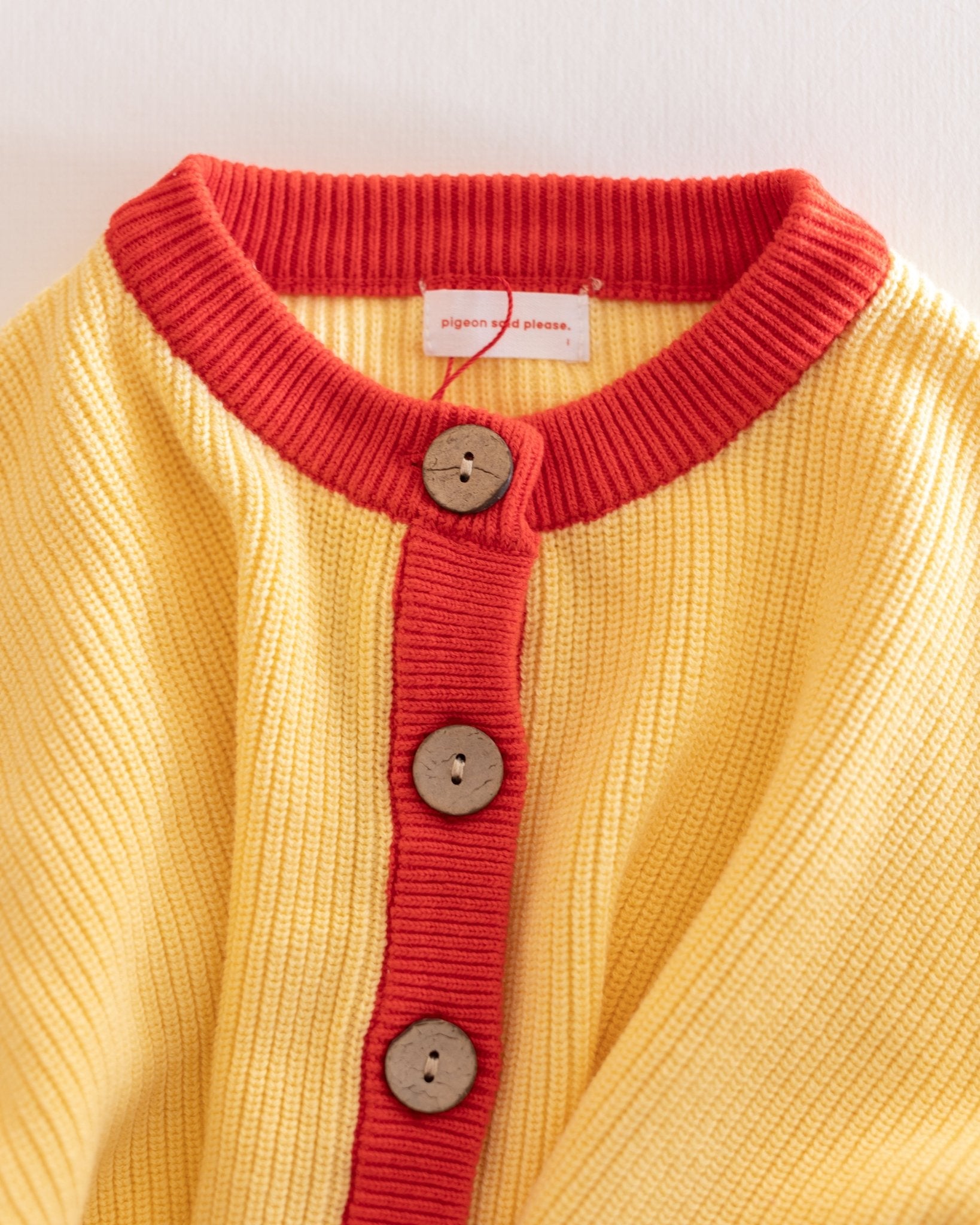 chunky knit cardigan - Pigeon said please