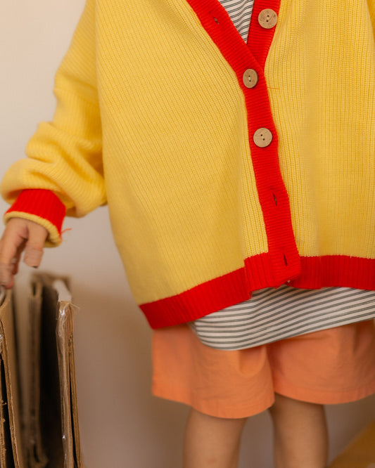 chunky knit cardigan - Pigeon said please