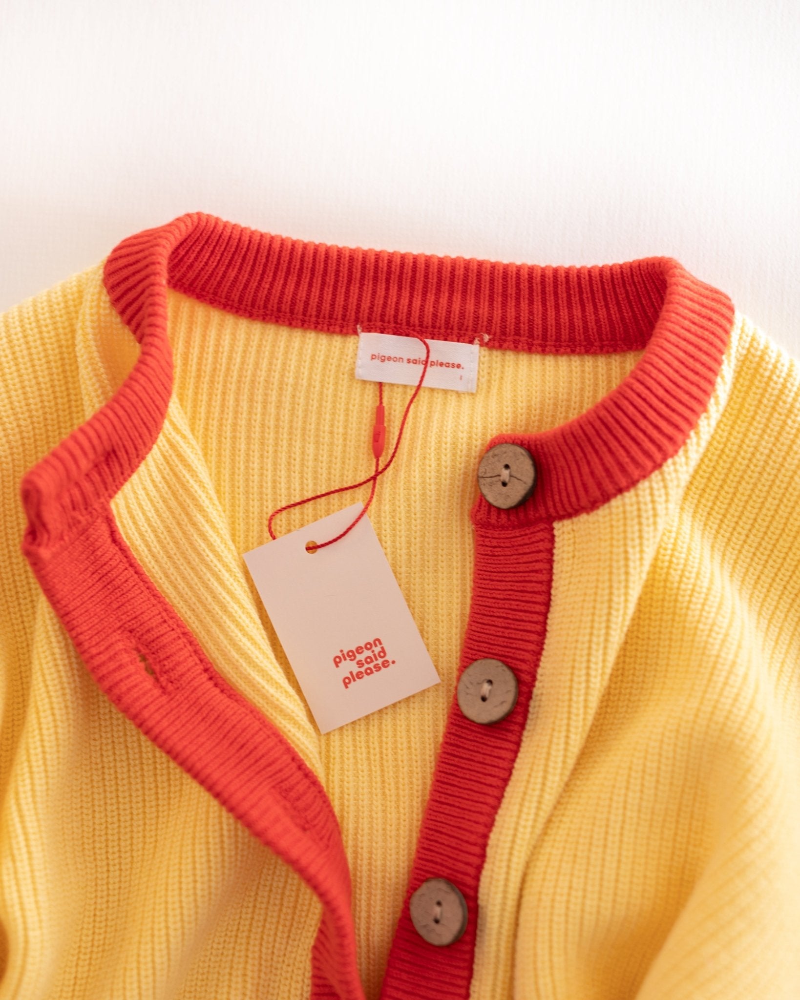 chunky knit cardigan - Pigeon said please