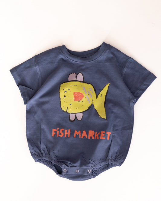 fish romper - Pigeon said please