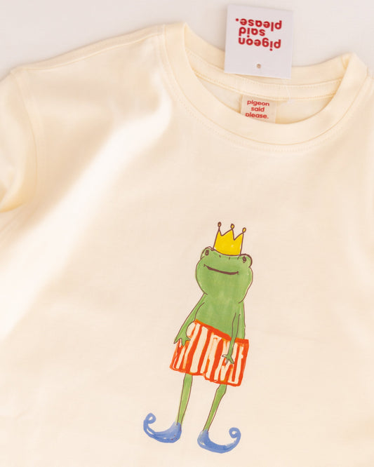 frog prince tee - Pigeon said please