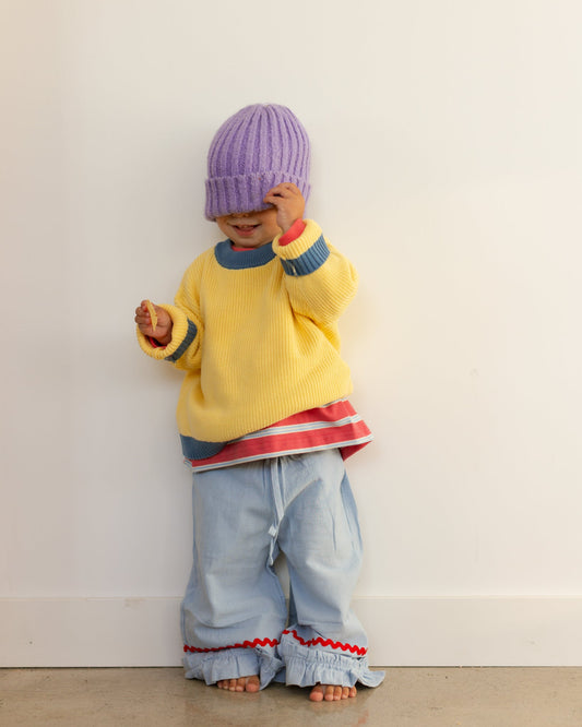 honey toast chunky knit - Pigeon said please