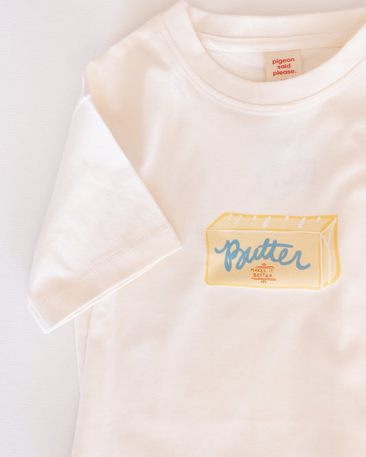 kids butter stick tee - Pigeon said please