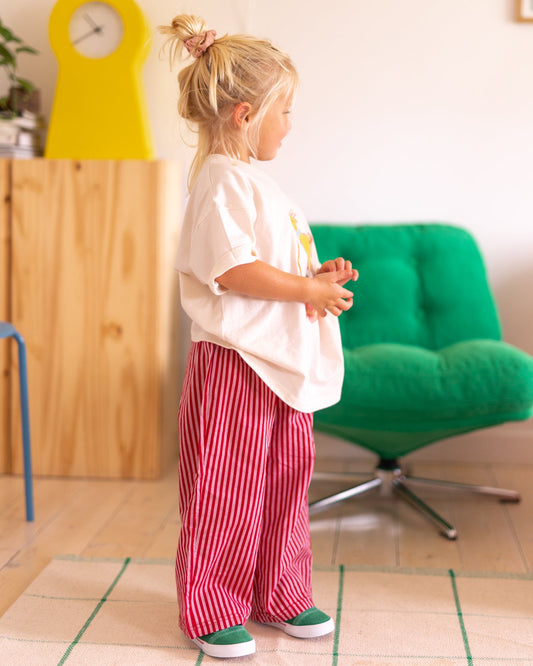 kids lottie stripe pants - Pigeon said please