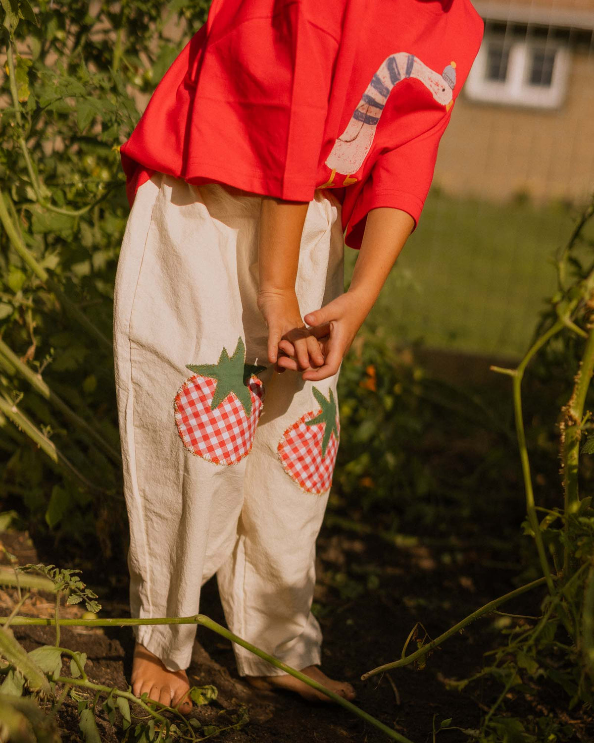 canadian made unique tomato patch pants for children
