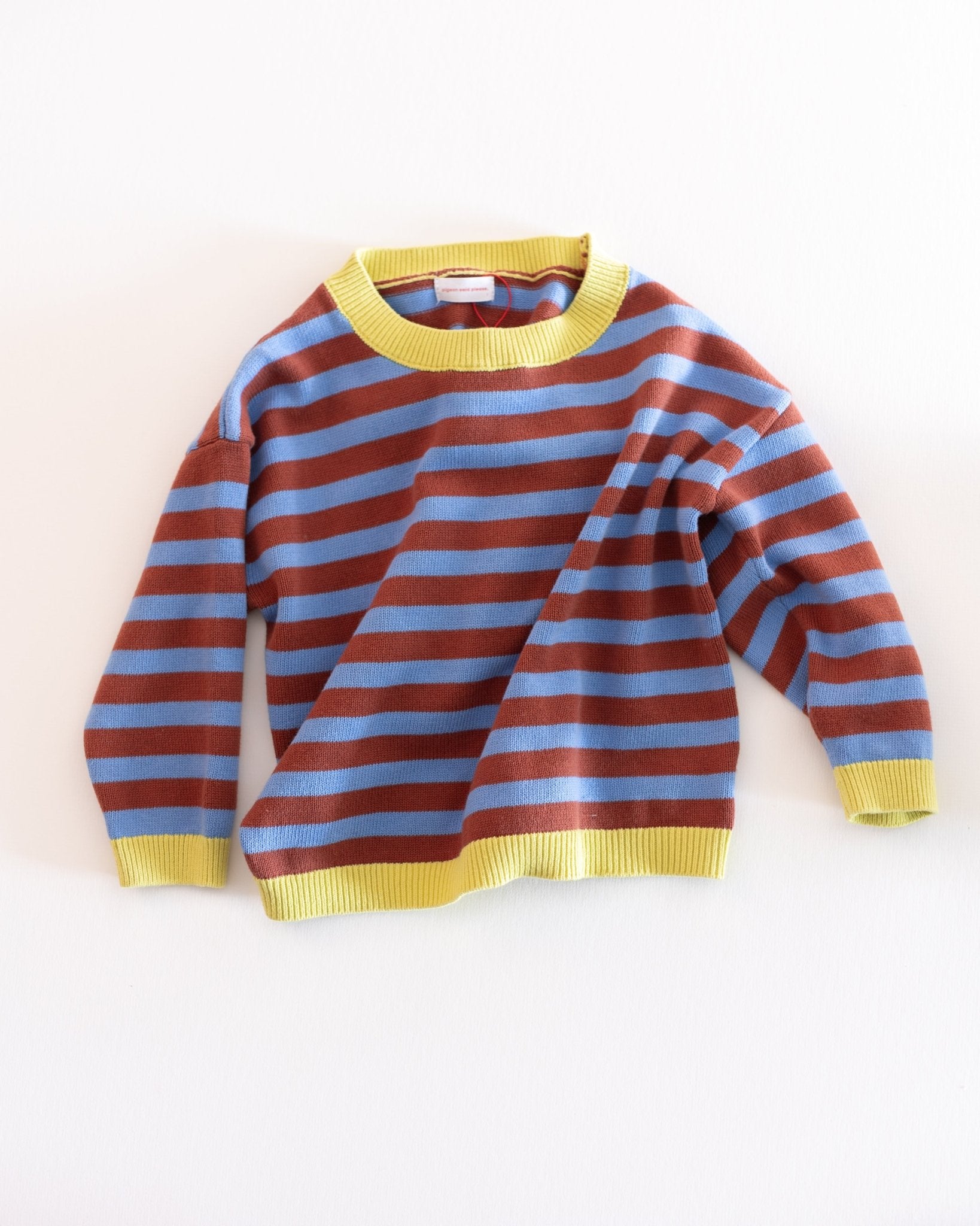 stripe knit pullover - Pigeon said please
