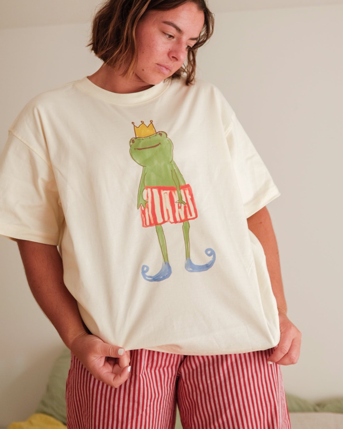 womans frog prince tee - Pigeon said please