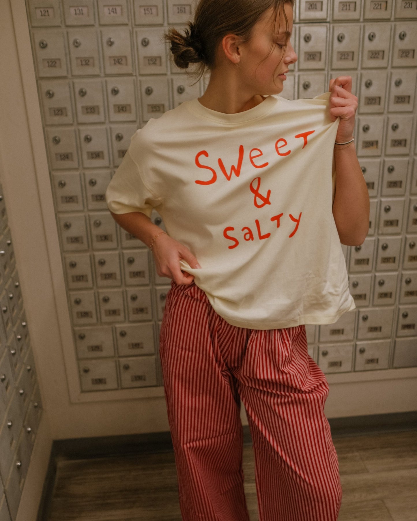 womans lottie stripe pants - Pigeon said please