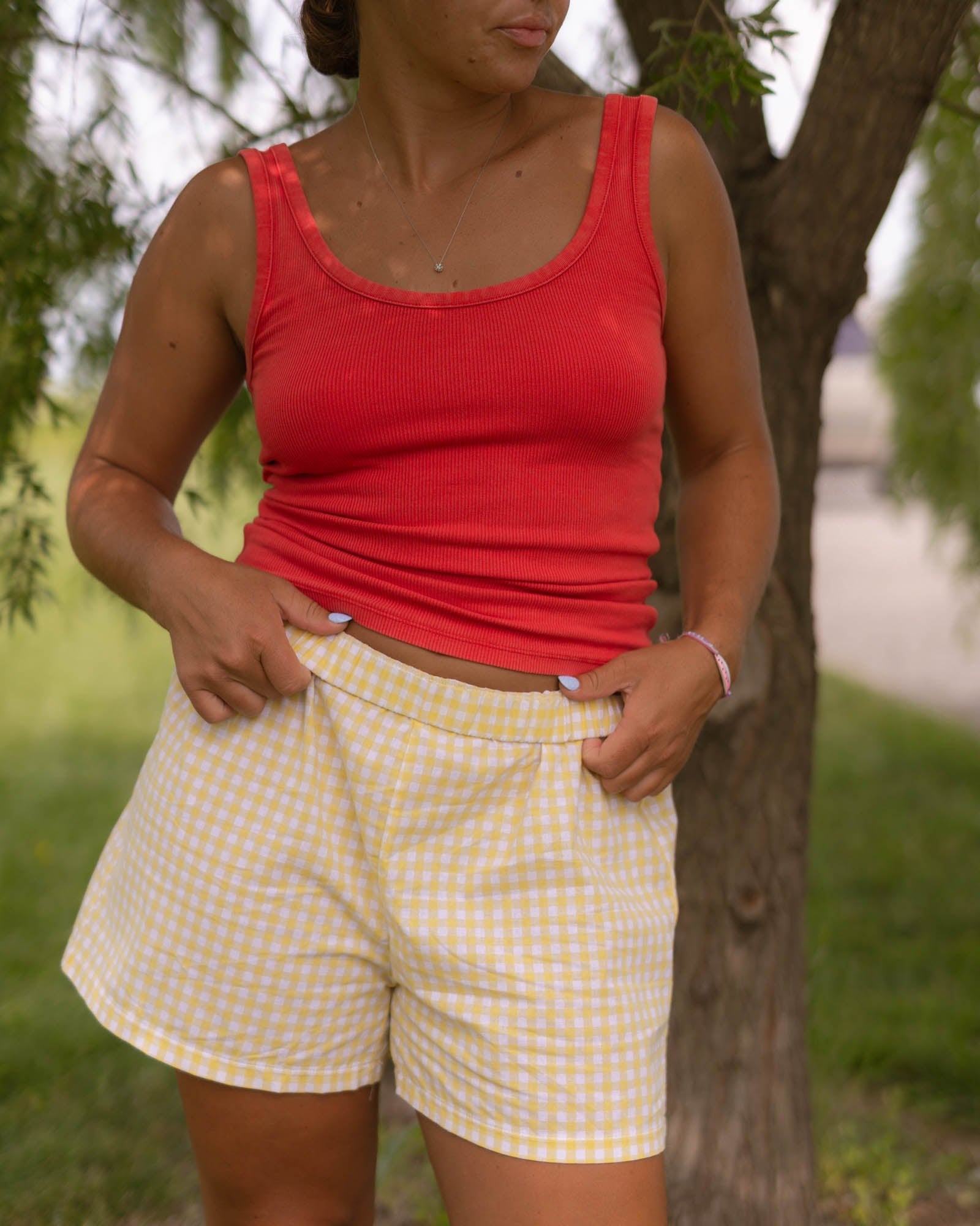 woman's sunday morning shorts - Pigeon said please